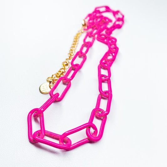 Link Hot Pink Necklace