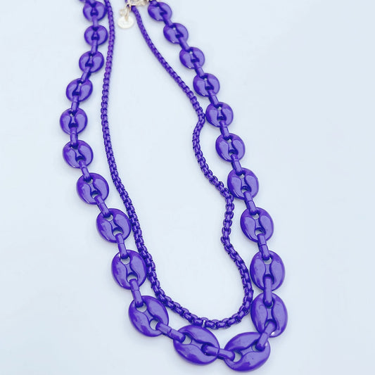 Double G Necklace | Purple