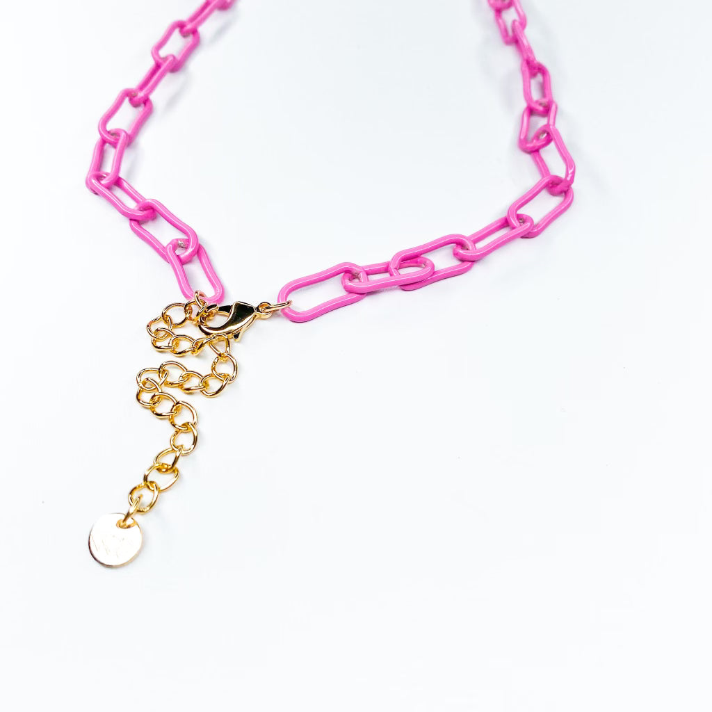 Link Light Pink Necklace