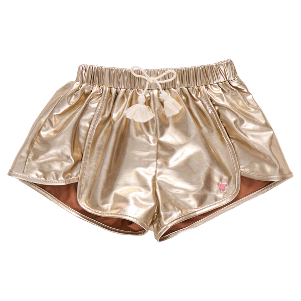Girls Millie Metallic Short | Gold