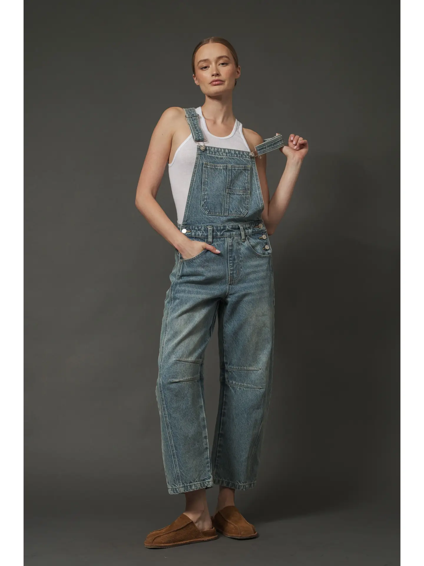 Slouchy Relax Fit Denim Overall | Denim