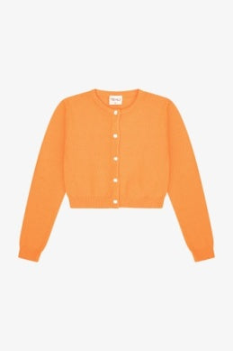 Crew Neck Button Down | Tangerine