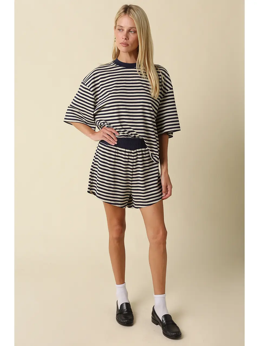 Sadie Stripe Lounge Top and Short Set