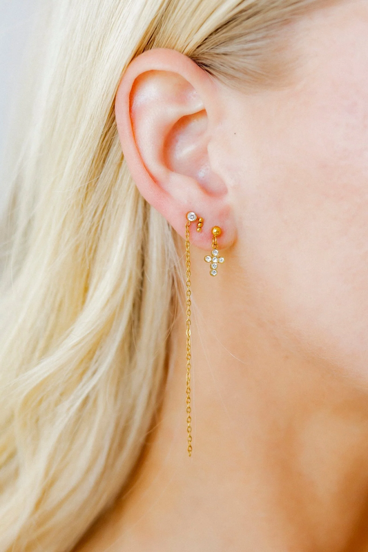 Screwback Stud Earrings | Darby Duster Gold