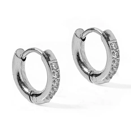 Huggie Earrings | Scarlett Hoop Silver 8mm