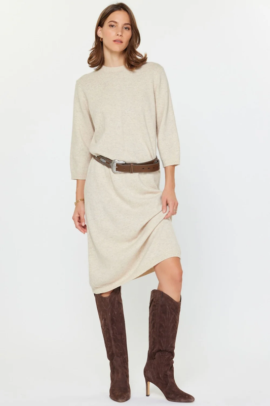 Oatmeal Midi Sweater Dress