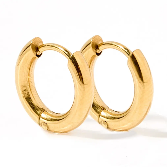 Huggie Earrings | Scarlett Hoop Gold 10mm