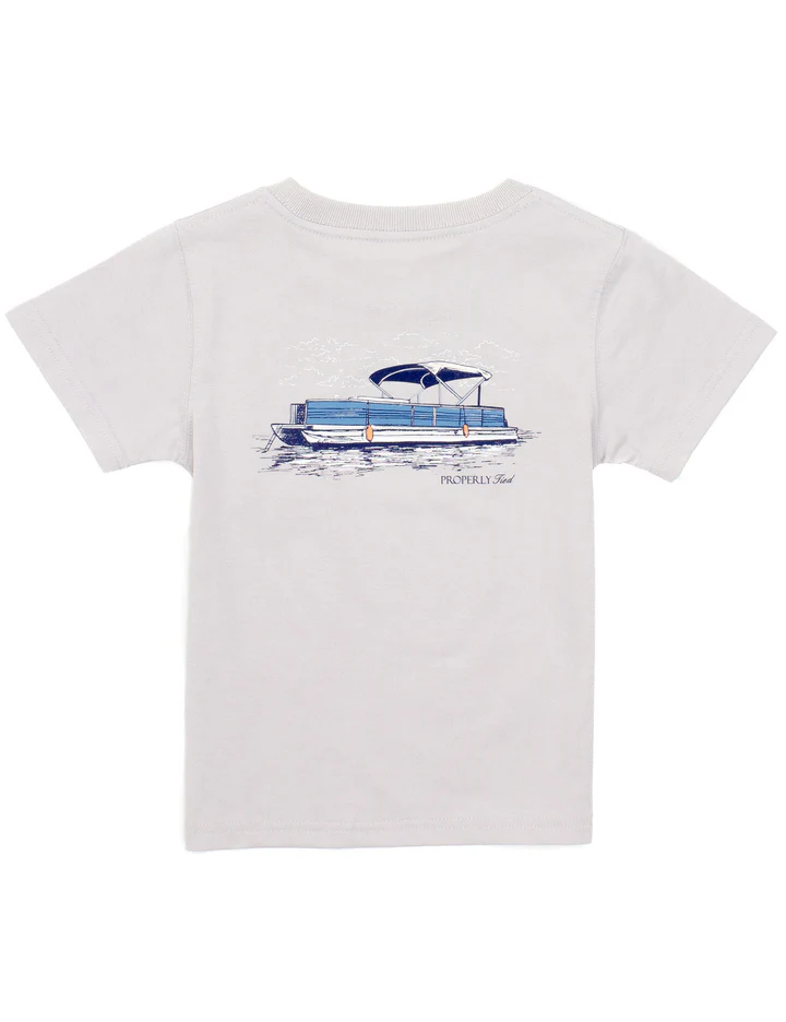Boys Party Barge SS | Ice Grey