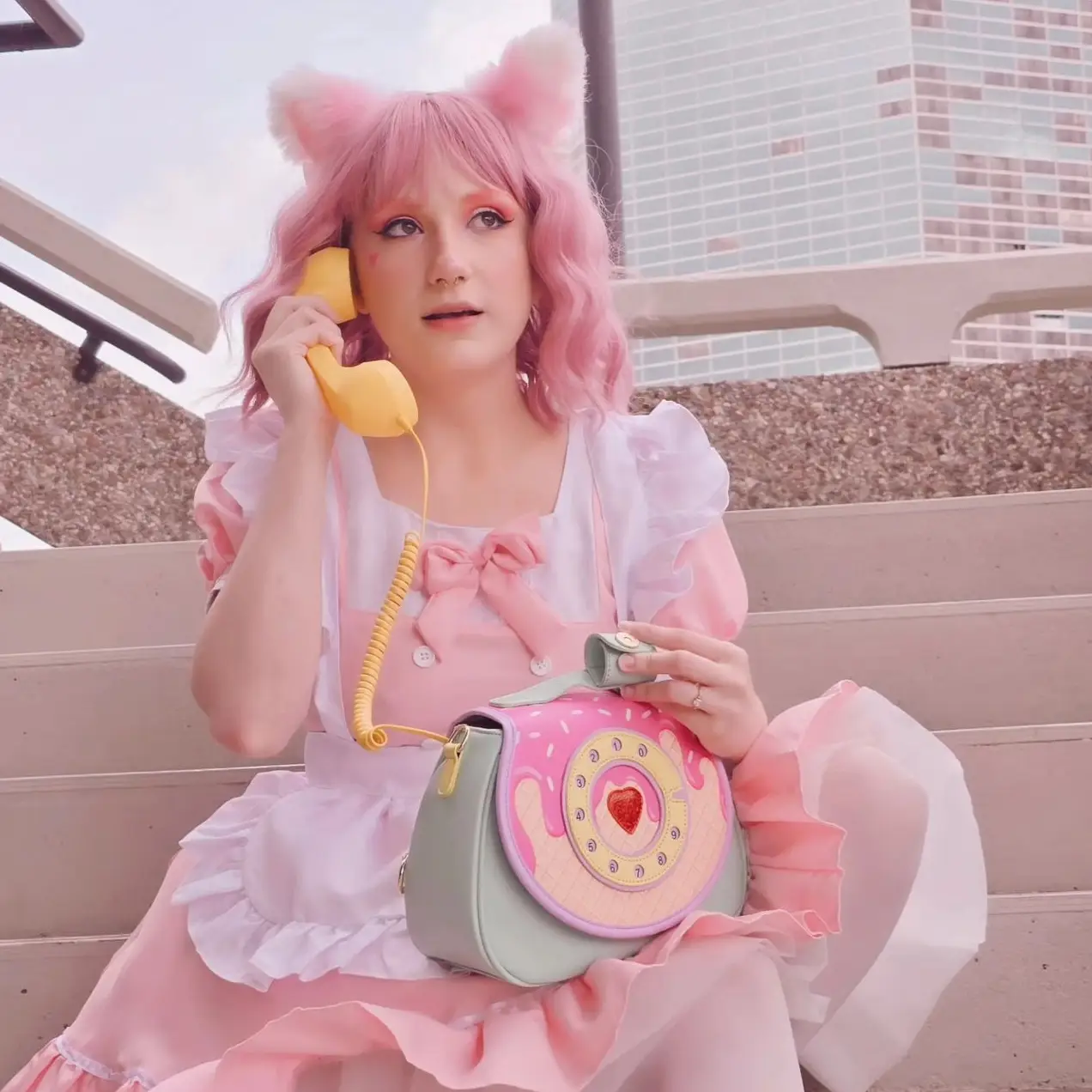 Ring Ring Phone Convertible Handbag | Ice Cream Dream