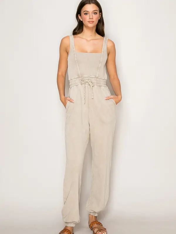 Washed Cami Jumpsuit | Ash