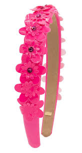 Crystal Flower Headband | Hot Pink