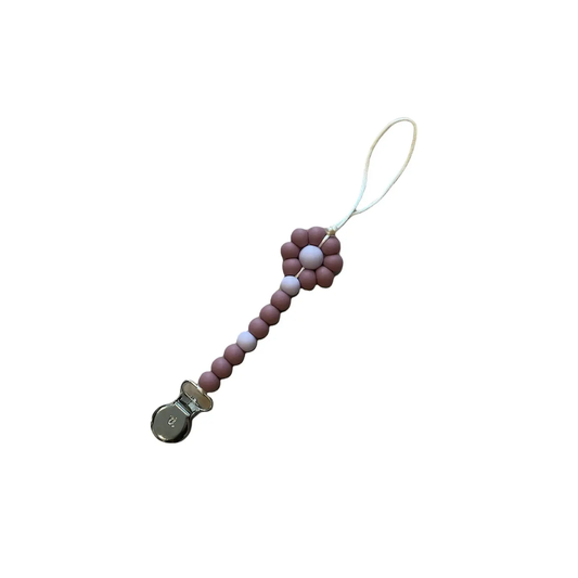 Quinn Pacifier & Toy Clip | Mauve