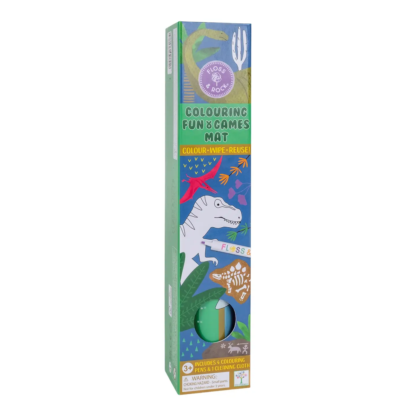 Dino Coloring Fun and Games Mat