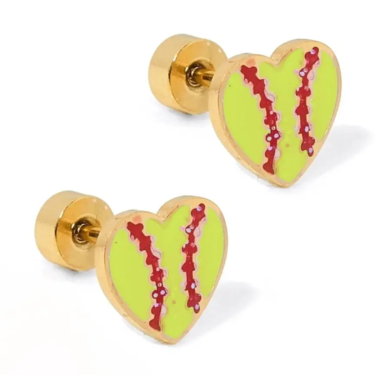 Screwback Stud Earrings | Softball