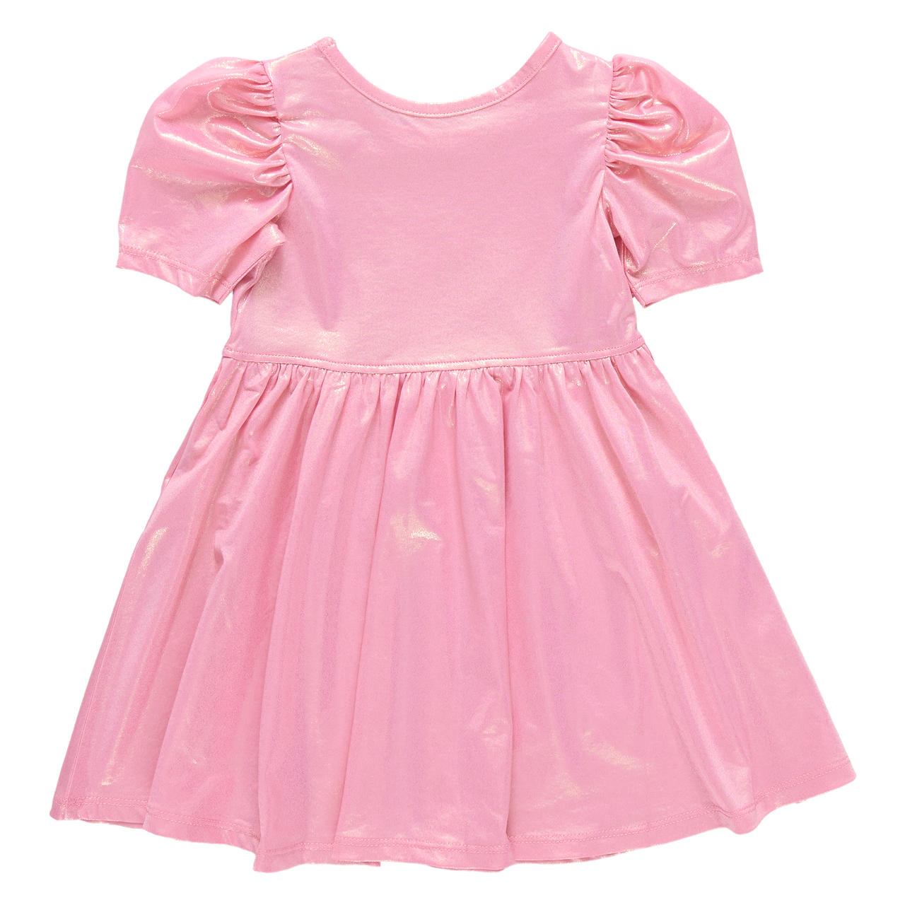 Girls Lame Laurie Dress | Light Pink