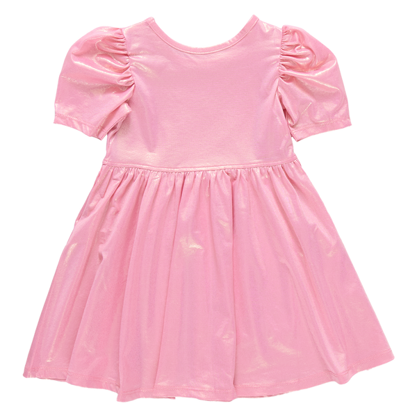 Girls Lame Laurie Dress | Light Pink