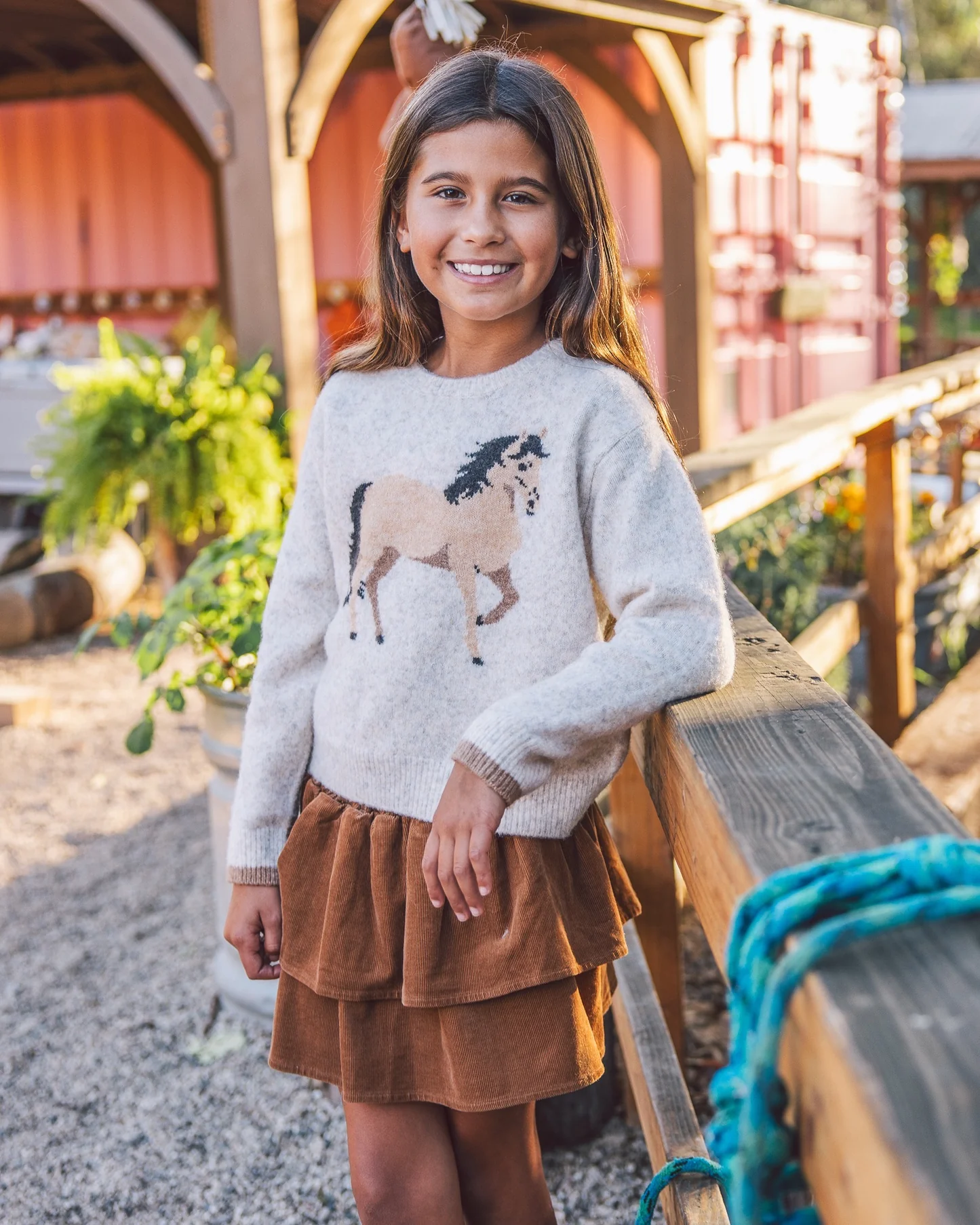 Camille Horse Sweater - Oatmeal