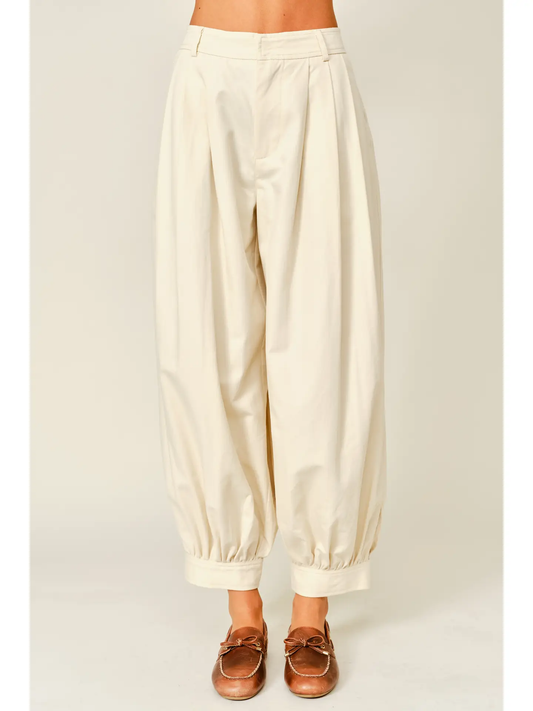 Barrel Balloon Pants | Cream