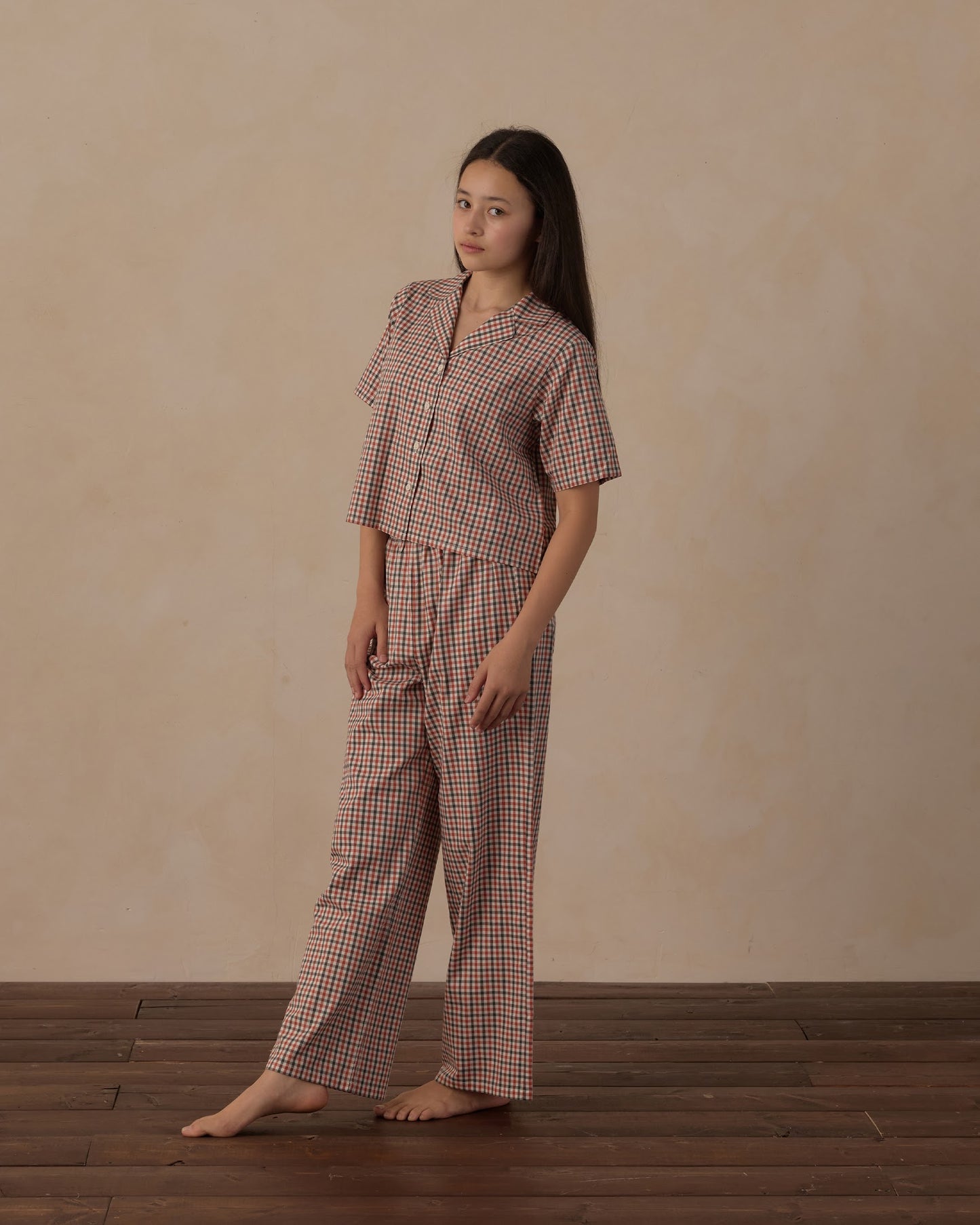 TEEN WOVEN PAJAMA SET || HOLIDAY GINGHAM