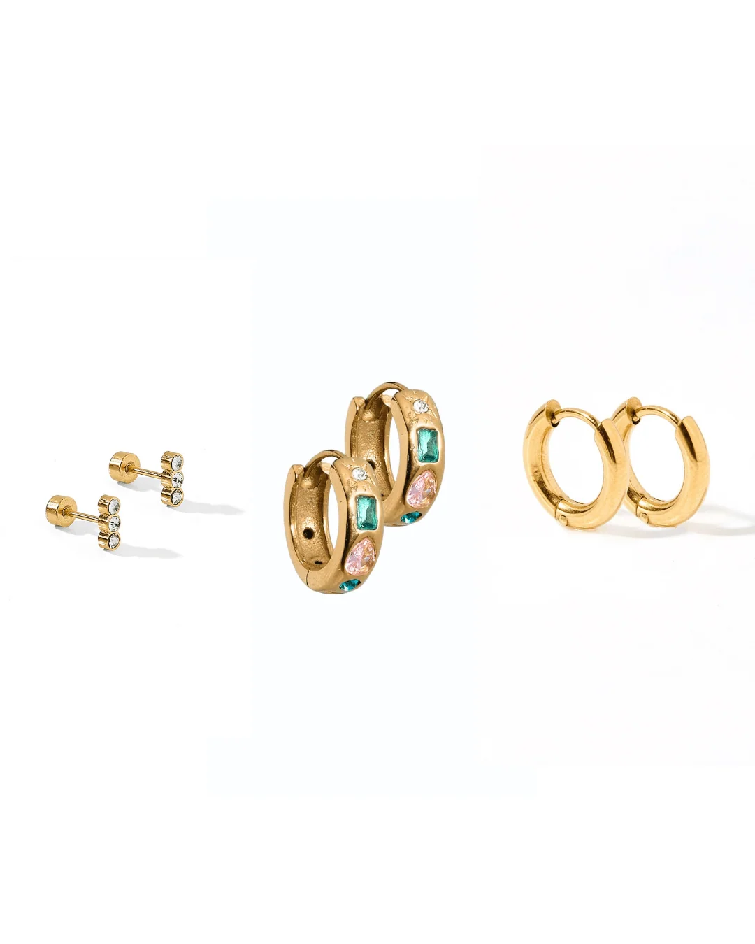 Huggie & Screwback Stud Set | Miami