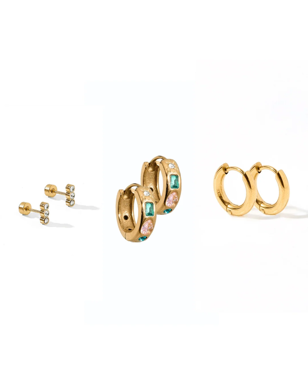 Huggie & Screwback Stud Set | Miami