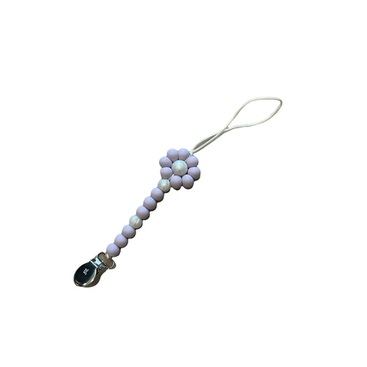 Quinn Pacifier & Toy Clip | Lavender Fog