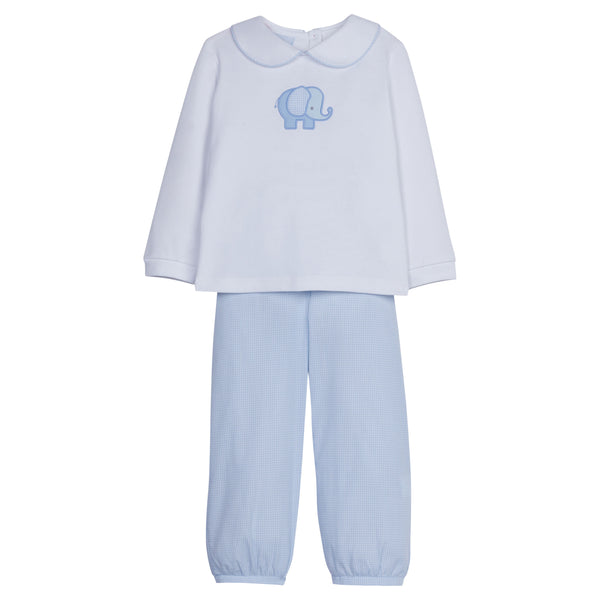 Applique Peter Pan Pant Set | Boy Elephant