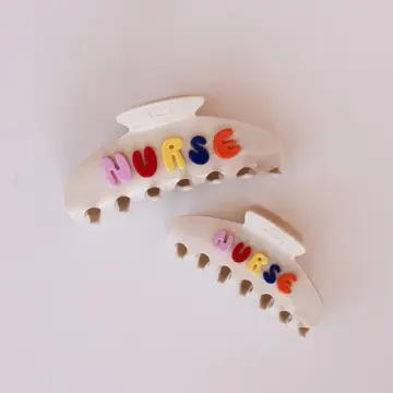 Nurse 3D Acetate Claw Clip | Oversized