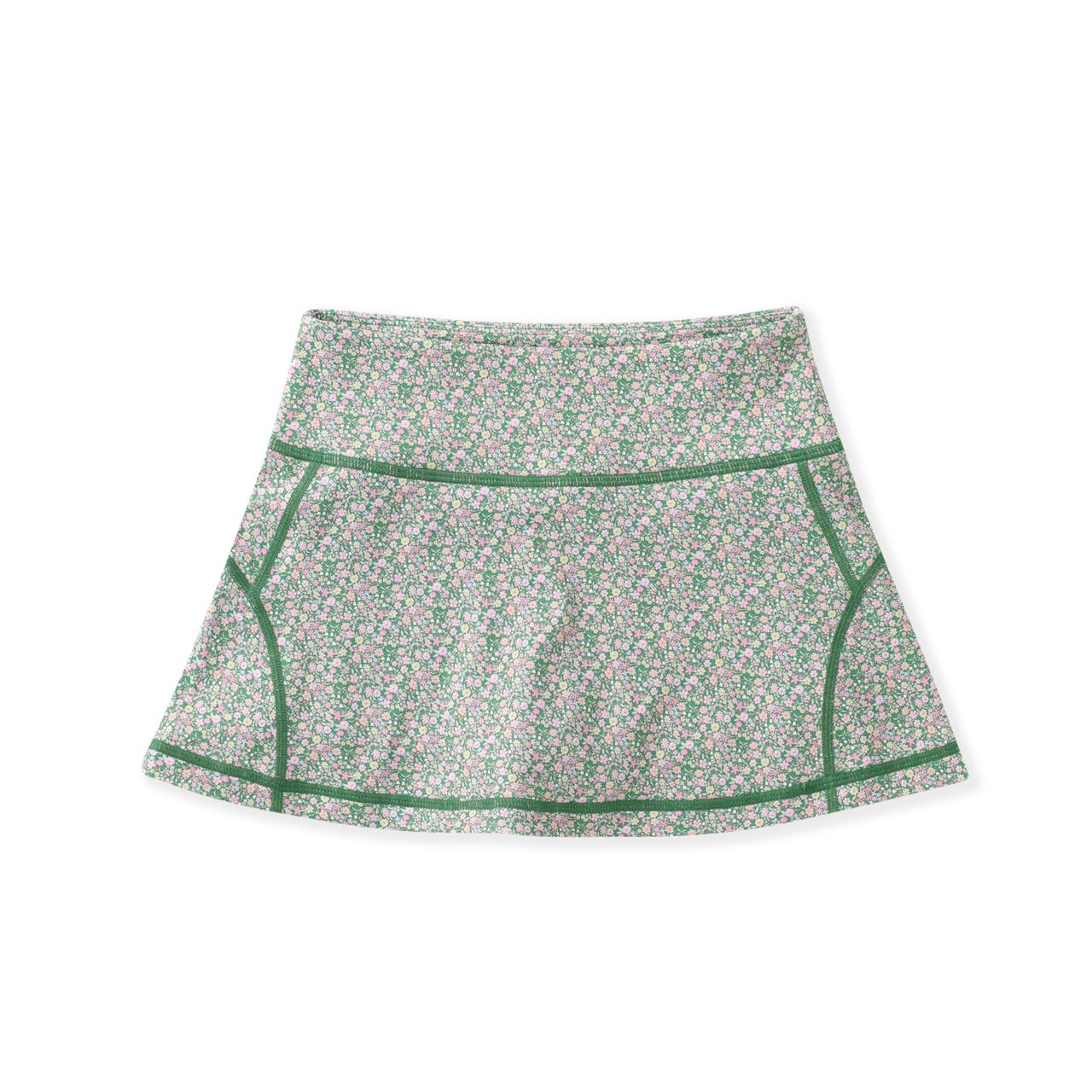 Olive Ditsy Floral Tennis Skirt