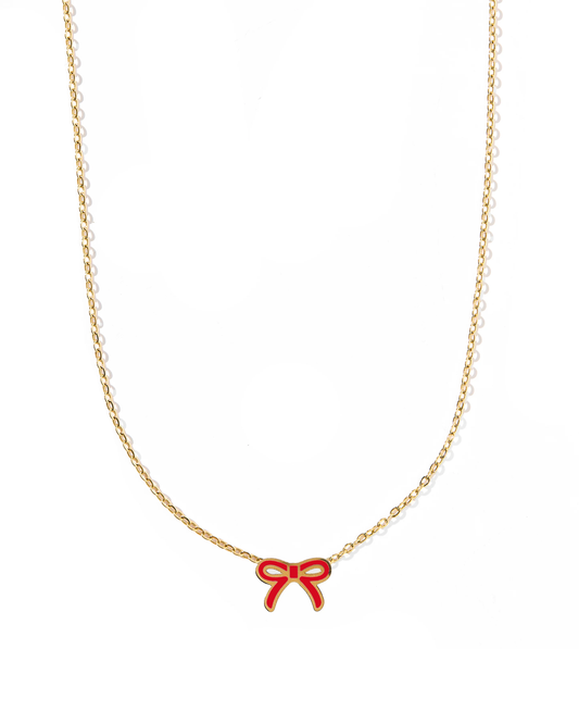 Necklace | Sadie Bow Red