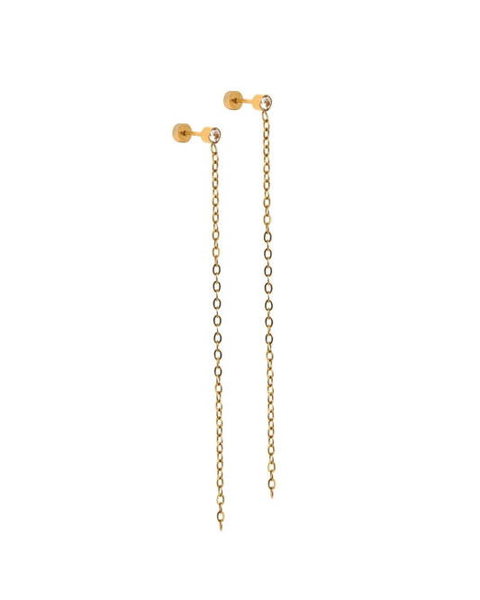 Screwback Stud Earrings | Darby Duster Gold