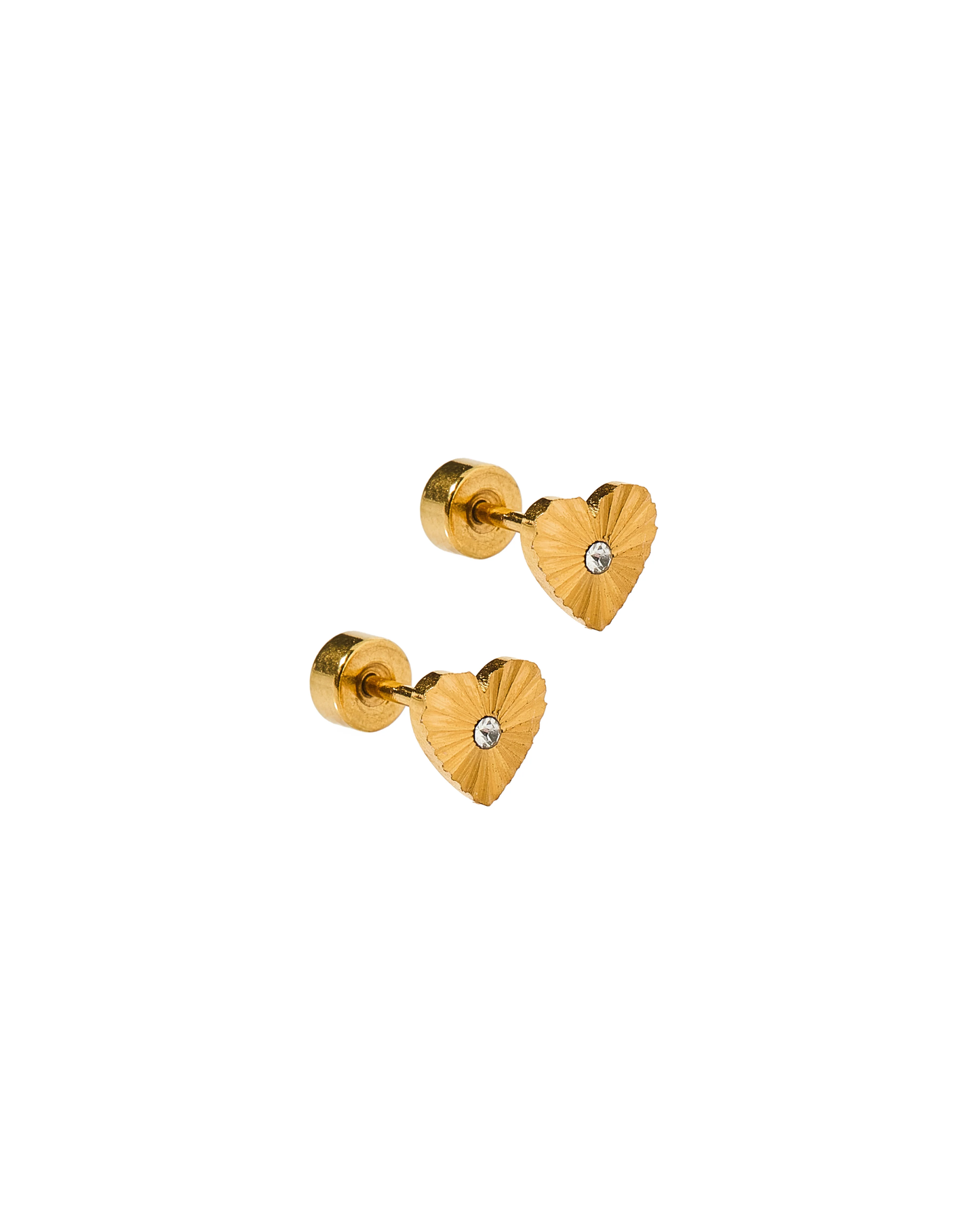 Screwback Stud Earrings | Andrea Heart