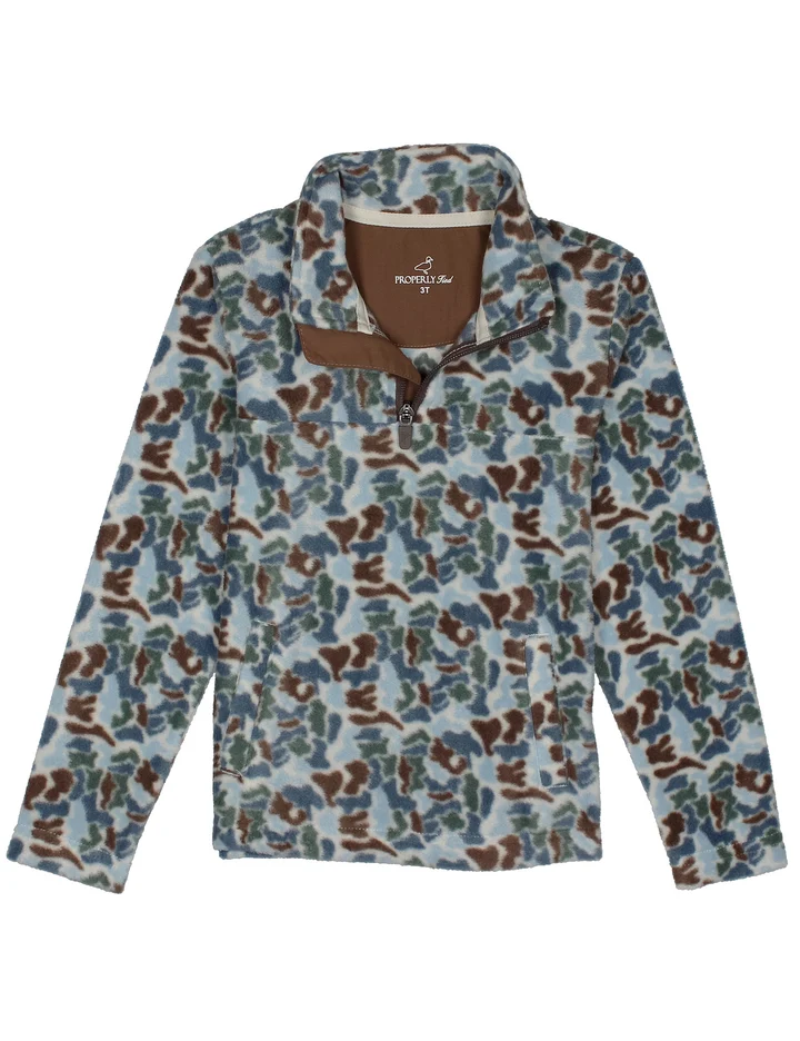 Boys Sportsman Microfleece Pullover || Terra Camo