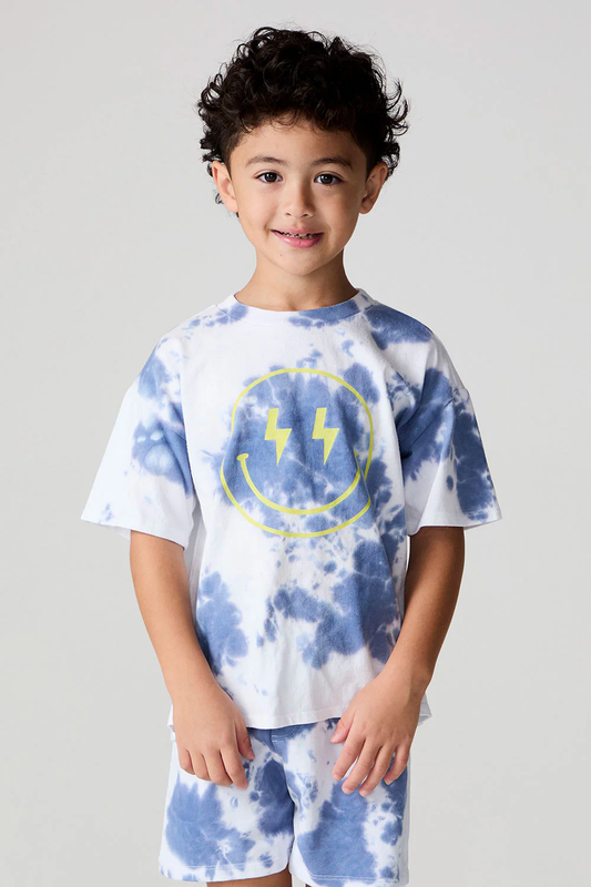 Boys Tye Dye Smiley Face Tee Shirt