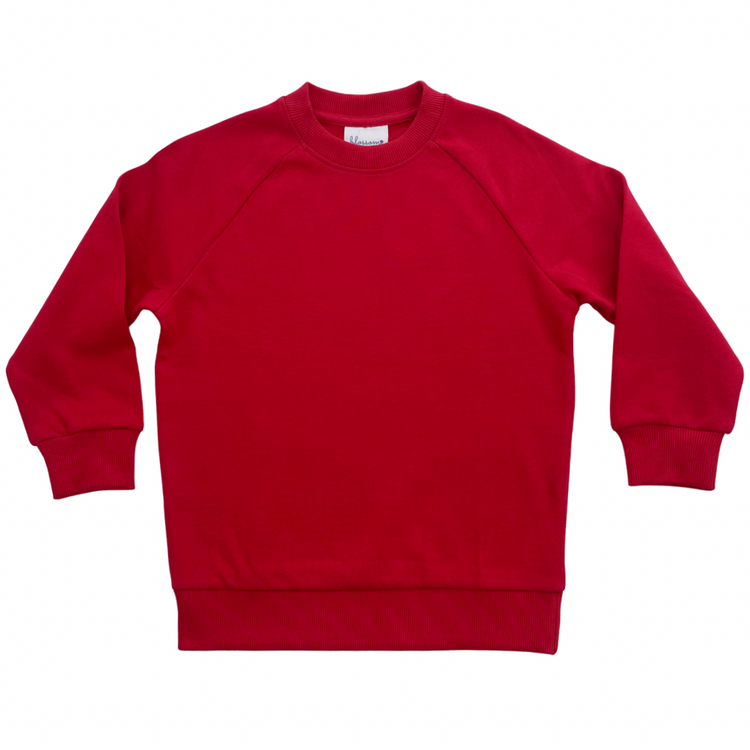 Kids Oversized Sweatshirt | Red