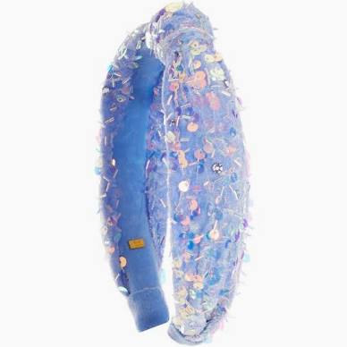 Velvet Sequin Knot Headband | Periwinkle