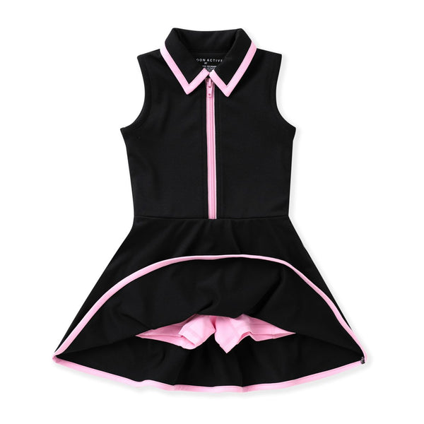 Courtside Black & Pink Tennis Dress