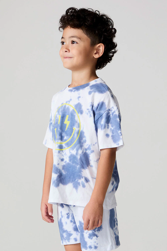 Boys Tye Dye Smiley Face Tee Shirt