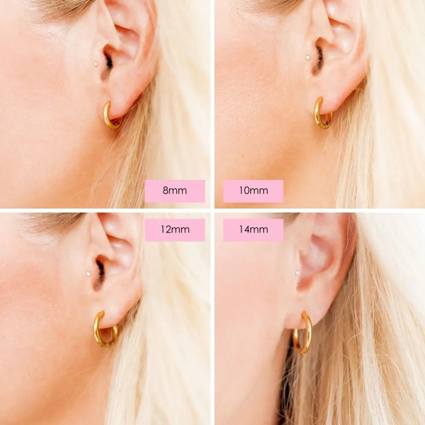 Huggie Earrings | Scarlett Hoop Gold 10mm