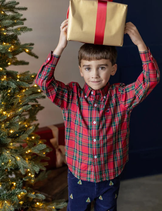 Boys Seasonal Sportshirt | Yuletide