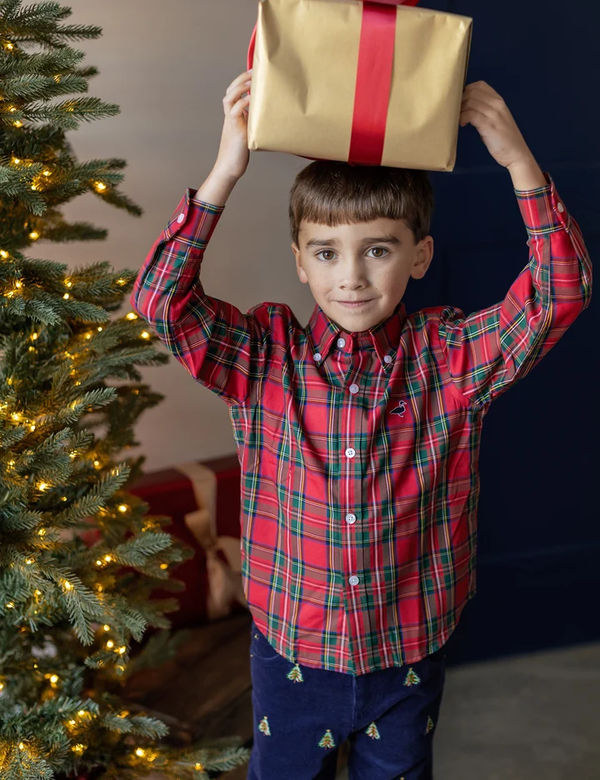 Boys Seasonal Sportshirt | Yuletide