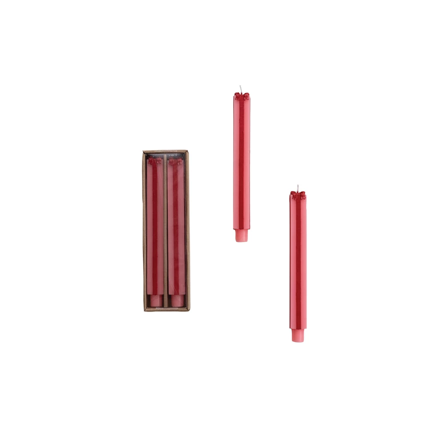 Taper Candles in Box, Large | Pink and Red Bow