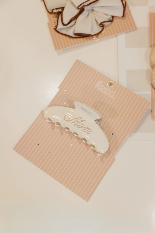 Mother Oversized Claw Clip | Beige Mom