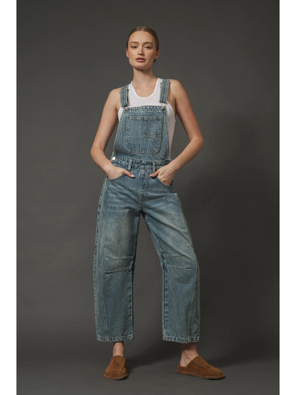 Slouchy Relax Fit Denim Overall | Denim