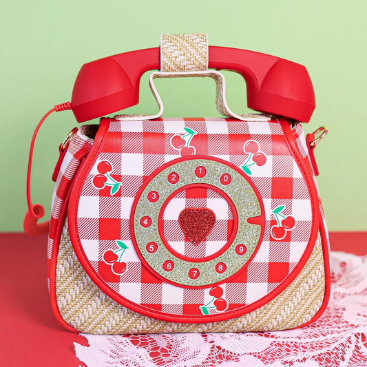 Ring Ring Phone Convertible Handbag | Cherry