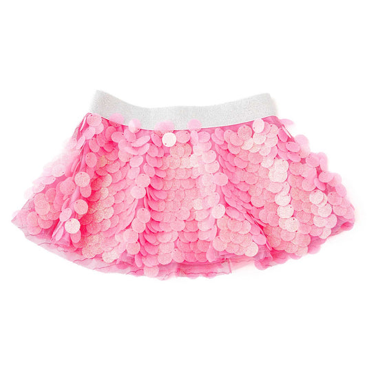 Pink Girls Paillette Skirt