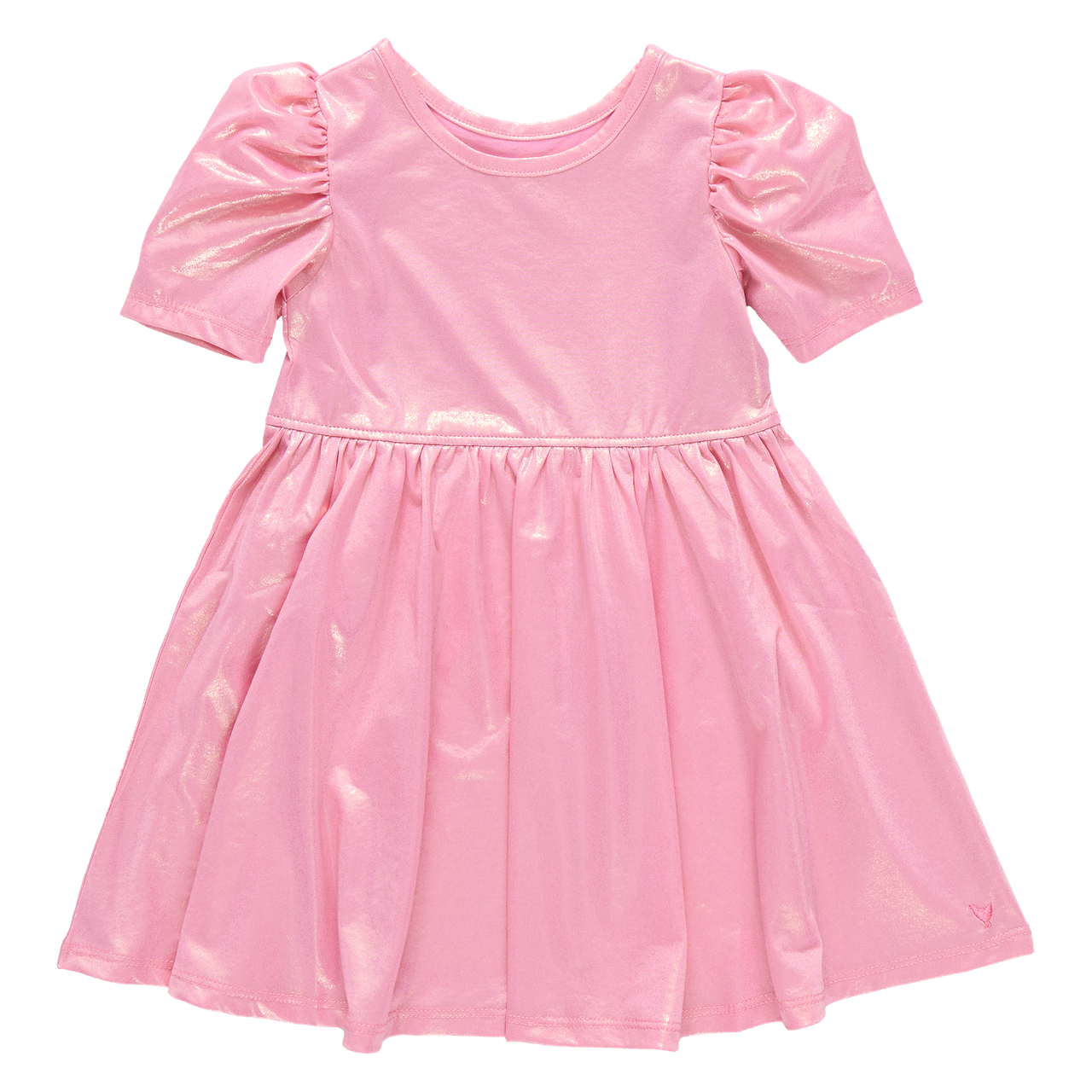 Girls Lame Laurie Dress | Light Pink
