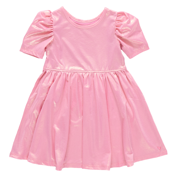 Girls Lame Laurie Dress | Light Pink