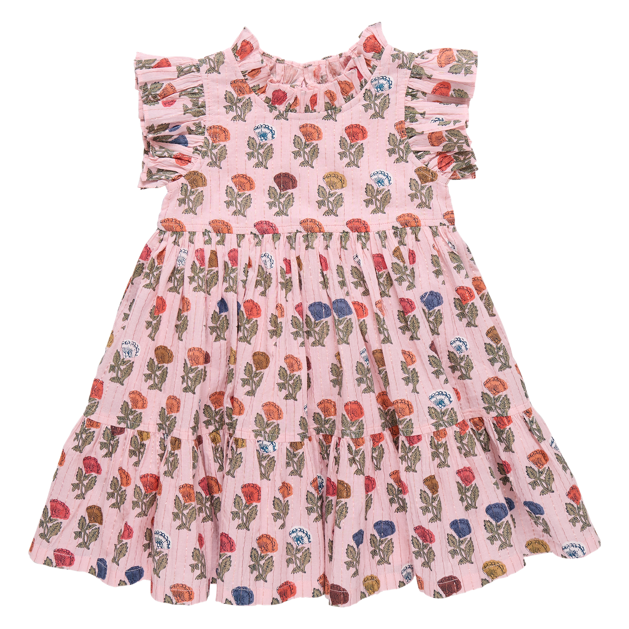 Girls Jennifer Dress | Multi Flower Drop