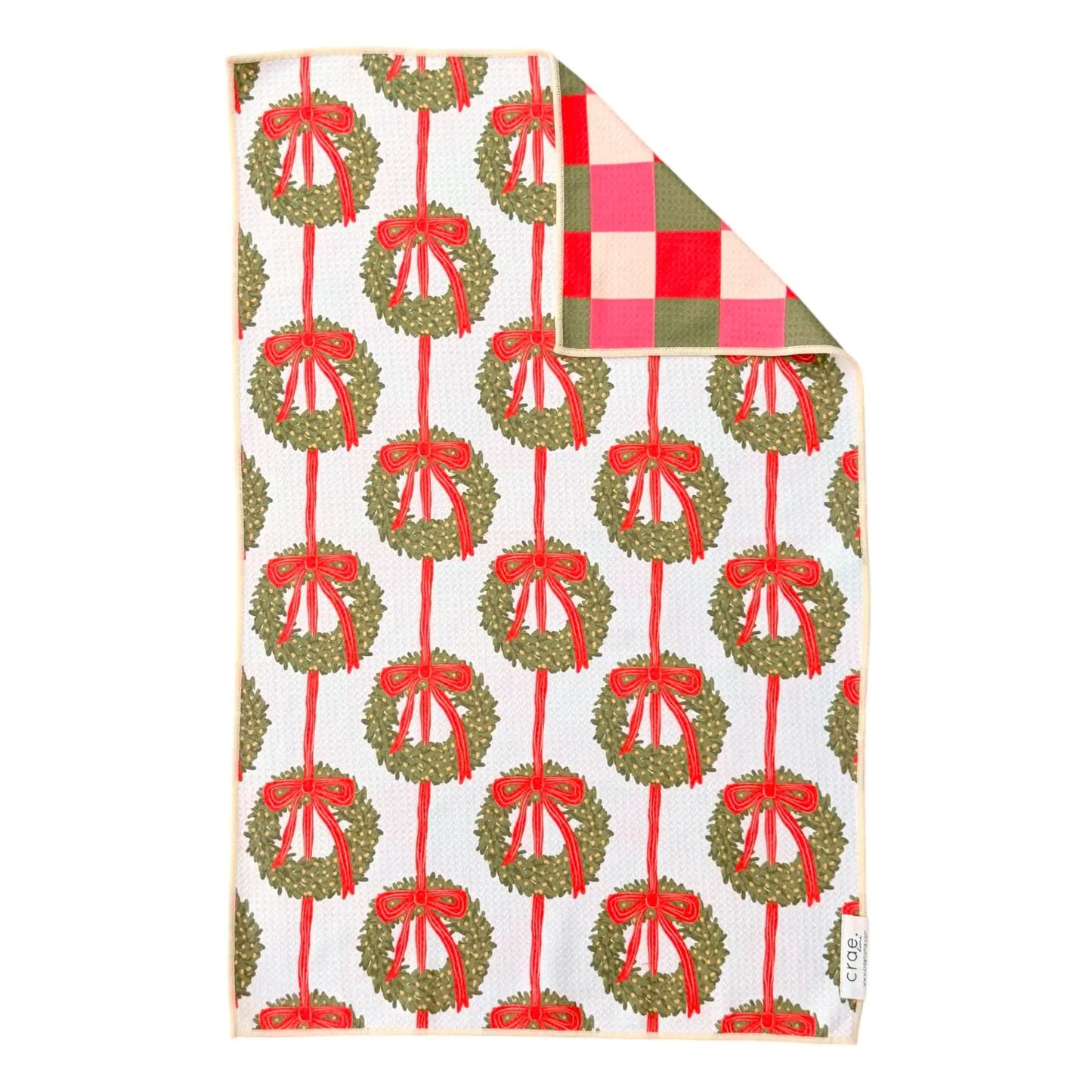 Wrapped in Wreaths | Reversible Hand Towel